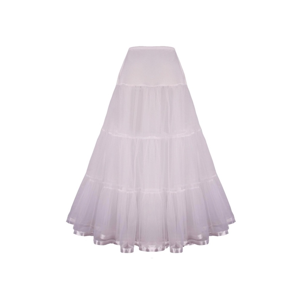 Floor Length Wedding Petticoat Long Underskirt size 16-28. Ivory